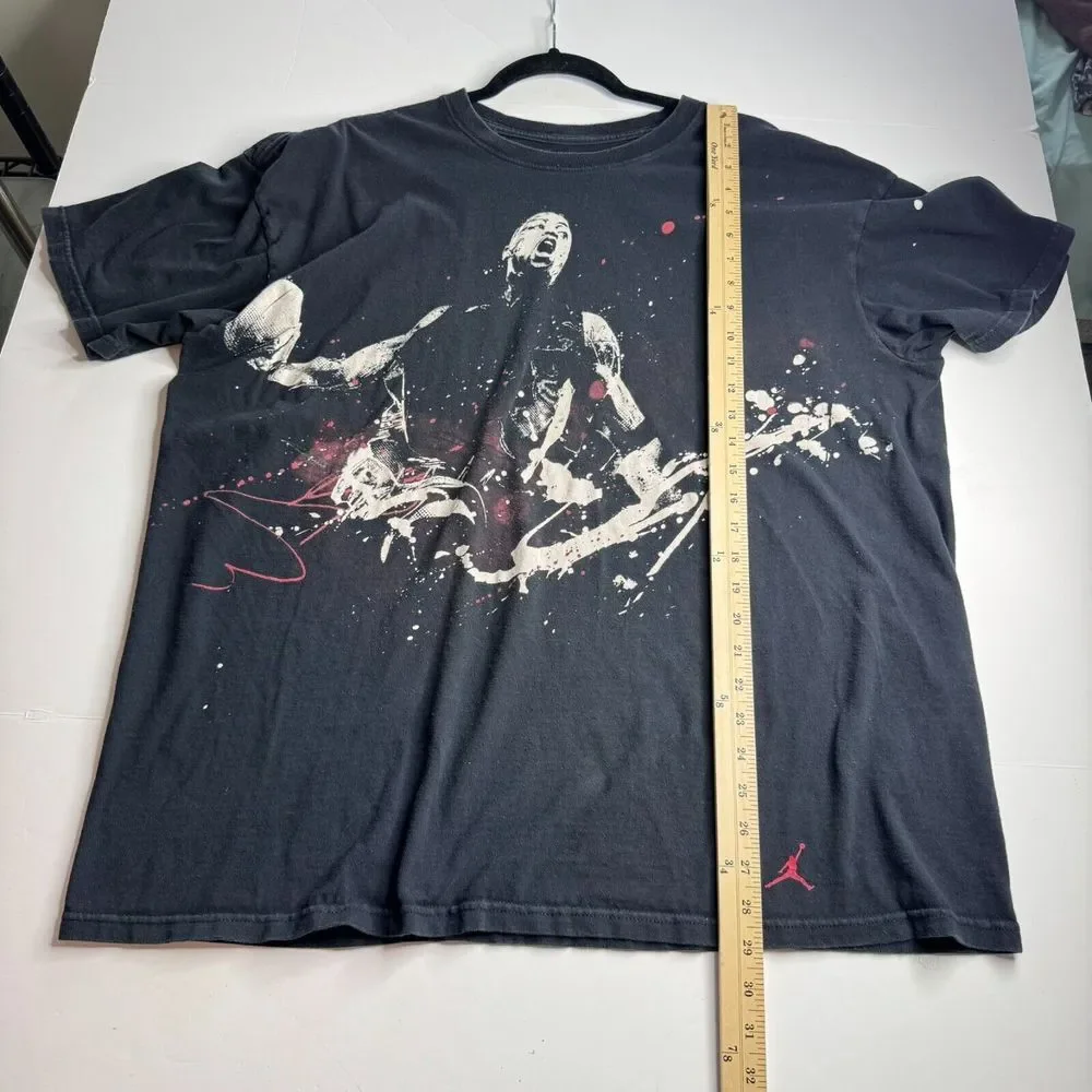 Jordan‎ Jumpman T Shirt Dwayne Wade 2XL Black Graphic Retro